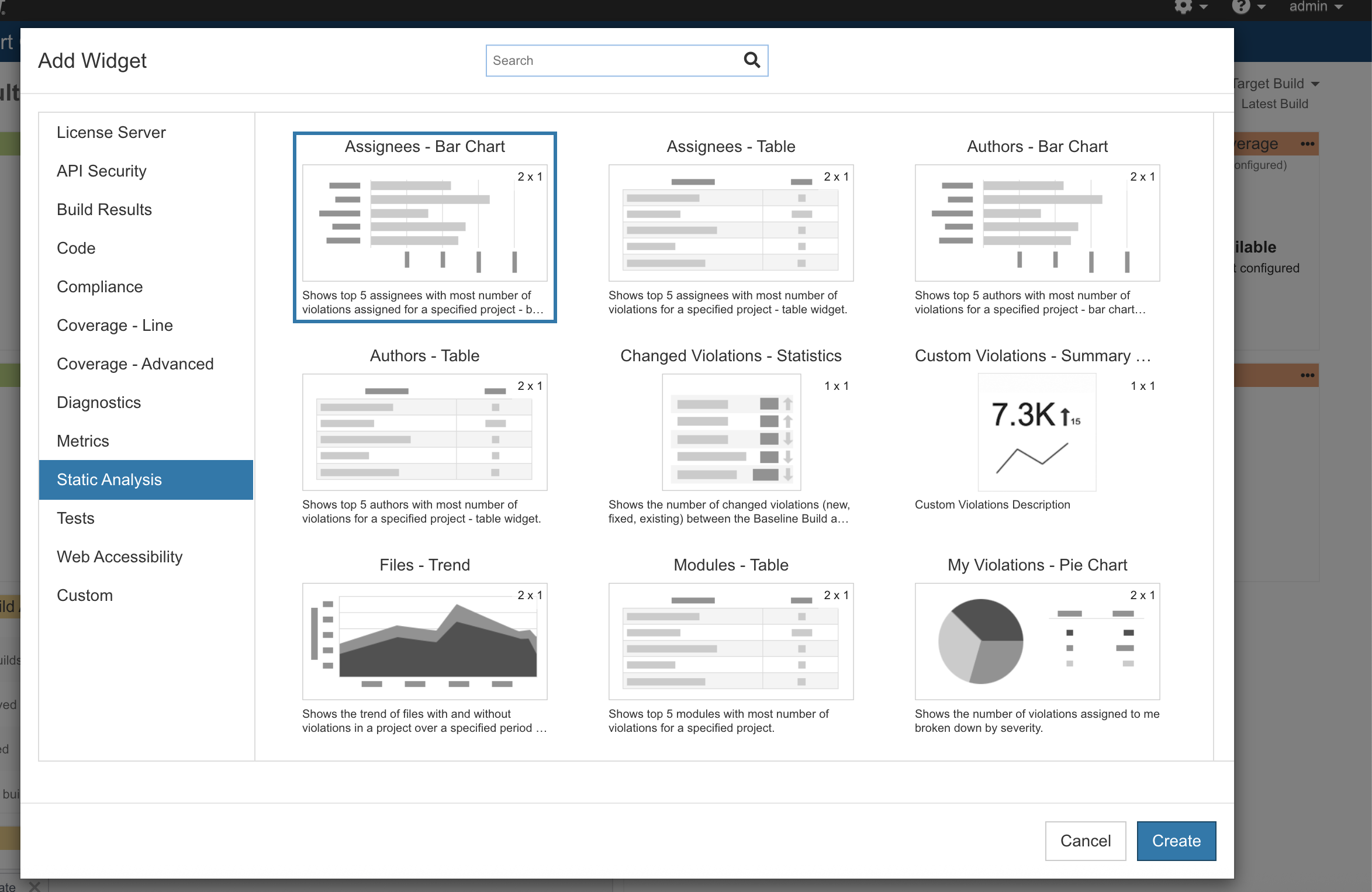 Adding Widgets preview